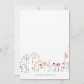 Invitation Baby shower rose bébé fille par la poste (Dos)