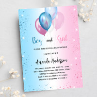 Baby shower rose bleu fille garçon jumeaux luxe