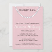 Invitation Baby shower rose Bow (Devant)