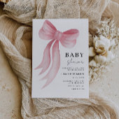 Invitation baby shower rose Bow