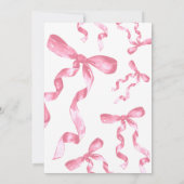 Invitation baby shower rose Bow (Dos)