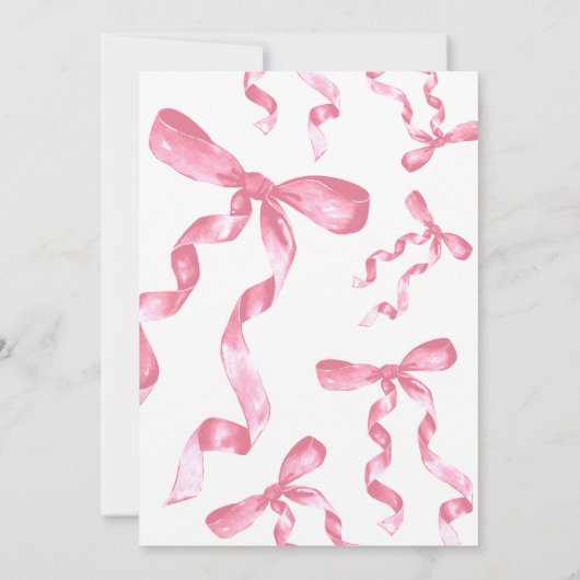 Invitation baby shower rose Bow (Dos)