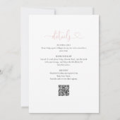 Invitation Baby shower Rose Bow Girl tout en un (Dos)