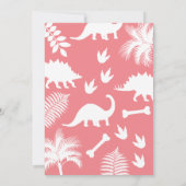 Invitation Baby shower rose Brontosaurus Dinosaur (Dos)