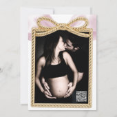 Invitation Baby shower rose Cascade Ruffle Bow Classic (Dos)