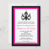 Invitation Baby shower rose chaud 5x7 (Devant)