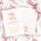 Invitation Baby shower rose Citrouille Coquette