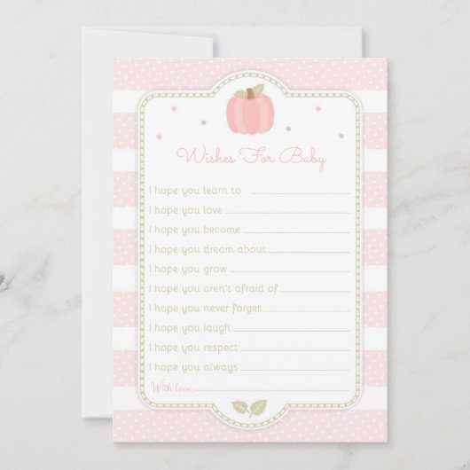 Invitation Baby shower rose Citrouille Wives for Baby (Devant)