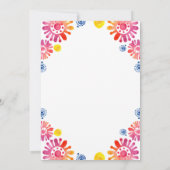 Invitation Baby shower rose coloré Fiesta mexicaine (Dos)