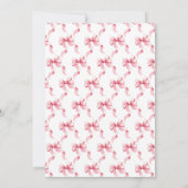 Invitation Baby shower rose Coquette Bow (Dos)