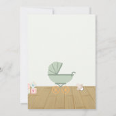 Invitation Baby shower rose | Cute et élégant (Dos)