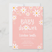 Invitation Baby shower Rose Daisy (Devant)