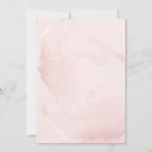 Invitation Baby shower Rose d'aquarelle bébé en fleur par cou (Dos)