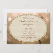 Invitation Baby shower rose de Bokeh de lis (Dos)