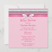 Invitation Baby shower rose de chatte fée (Dos)