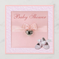 Baby shower rose de chaussures de ballet et de