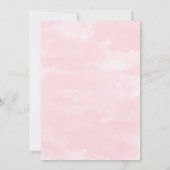 Invitation Baby shower rose de fille d'aquarelle + apportez (Dos)