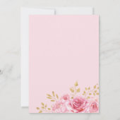 Invitation Baby shower rose de fille d'or de Dreamcatcher de (Dos)