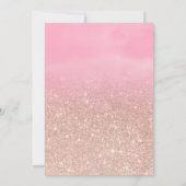 Invitation Baby shower rose de manuscrit de rose d'ombre de (Dos)