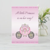 Invitation Baby shower rose de princesse Coach Girls (Debout devant)
