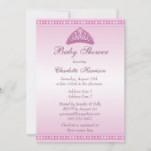 Invitation Baby shower rose de princesse Coach Girls (Dos)