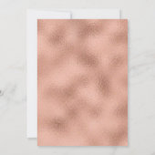 Invitation baby shower rose  de verdure dorée (Dos)