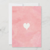 Invitation Baby shower Rose des Valentines d'or pour filles (Dos)