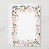 Invitation Baby shower rose doux (Dos)