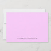 Invitation Baby shower ROSE doux MIGNON de triplets (Dos)