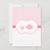 Invitation Baby shower rose doux, thé pour que la maman soit (Dos)