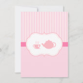 Invitation Baby shower rose doux, thé pour que la maman soit (Dos)