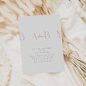 Invitation Baby shower rose duvet ultra-moderne