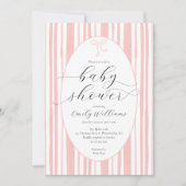 Invitation Baby shower rose Eclectique Peint (Devant)