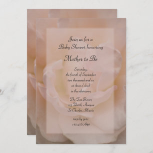 Invitation Baby shower rose élégant