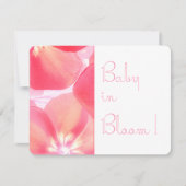 Invitation Baby shower rose en fleur (Devant)