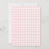 Invitation Baby shower rose En vichy Bow (Dos)