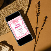 Invitation Baby shower rose En vichy Bow mignon Baby shower f