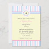 Invitation Baby shower rose et bleu (Devant)