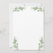 Invitation Baby shower rose Eucalyptus (Dos)