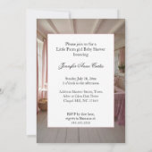 Invitation Baby shower rose Ferme Animaux de ferme (Dos)