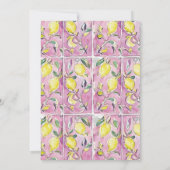 Invitation Baby shower rose Fille Citron Italienne (Dos)