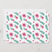 Invitation Baby shower rose Flamant rose (Dos)