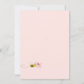 Invitation Baby shower rose fleurie verdure mignonne maman à  (Dos)