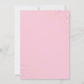 Invitation Baby shower rose Floral à air chaud (Dos)