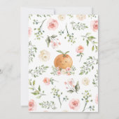 Invitation Baby shower rose floral Little Cutie (Dos)