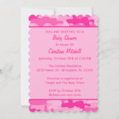 Invitation Baby shower rose fuchsia de camouflage de Camo (Dos)