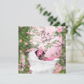 Invitation Baby shower Rose Garden (Debout devant)