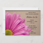 Invitation Baby shower rose Gerber Daisy (Devant)