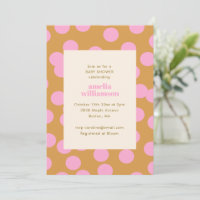 Baby Shower Rose Gold Pastilles Rétro Moderne Élég