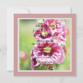 Invitation Baby shower rose Hollyhock Flowers (Dos)